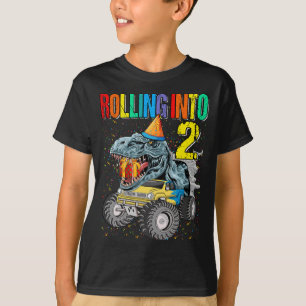 Camiseta Rolando Para O Dinossauro Monstro Do segundo anive