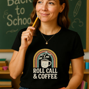 Camiseta Rolar Chamada De Shirt De Professora Do Café; De V