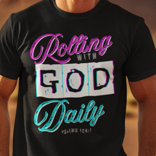 Camiseta Rolar com Deus Diário Jesus Religioso Bíblia Oraçã