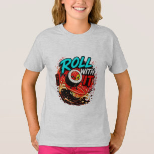 Camiseta Rolar Com Isso – Design Divertido de Sushi de Surf
