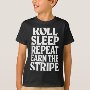 Camiseta Rolar Dormir Repetir Ganhar O e Divertido BJJ Jiu