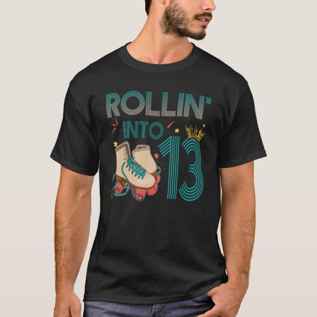 Camiseta Rolar para a peça do 13 de Skate do do do cilindro (Frente)