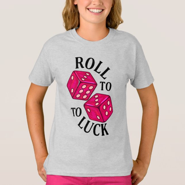 Camiseta Rolar para a Sorte - Neon Dice (Frente)