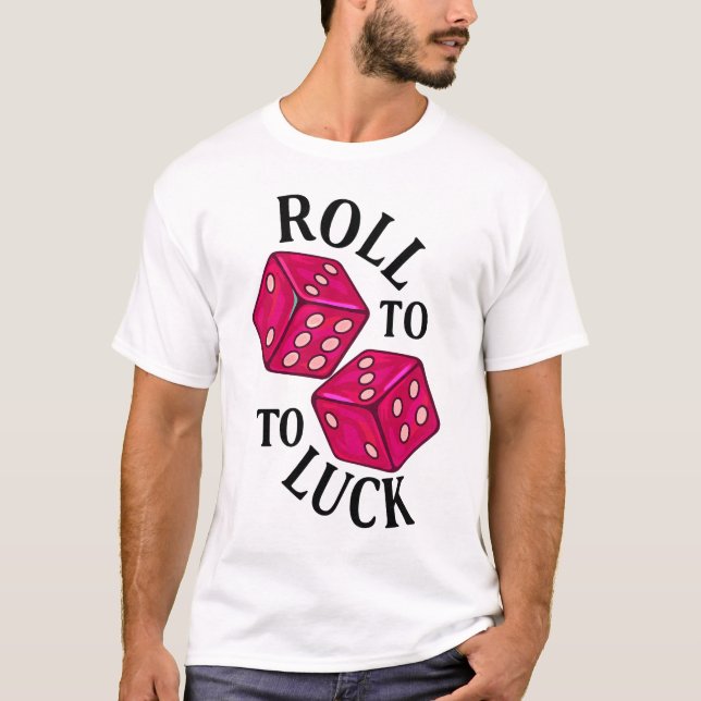 Camiseta Rolar para a Sorte - Neon Dice (Frente)
