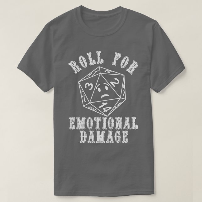 Camiseta Rolar para Danos Emocionais (Frente do Design)
