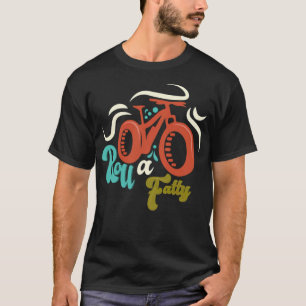 Camiseta Rolar Uma Bicicleta Gorda Gorda Pica-Penteada Ebik