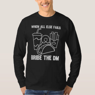 Camiseta Roleplay Bribe Ttrpg De Jogos Do Dm Tabletop