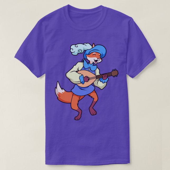 Camiseta Roleplay Caracter Bard Minstrel Fox (Frente do Design)