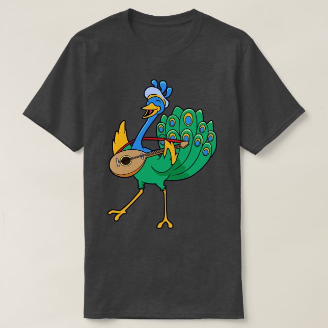 Camiseta Roleplay Caracter Bard Minstrel Peacock (Frente do Design)