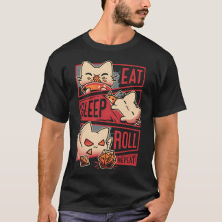 Camiseta Roleplayer Routine - Roll de Dice Kitten