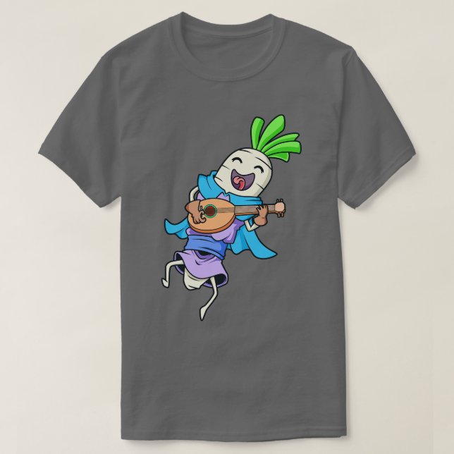 Camiseta Roleplaying game Bard Minstrel Radish (Frente do Design)