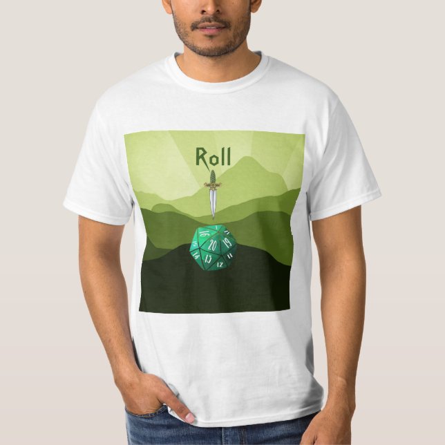 Camiseta Roll, D20 Dagger (Frente)