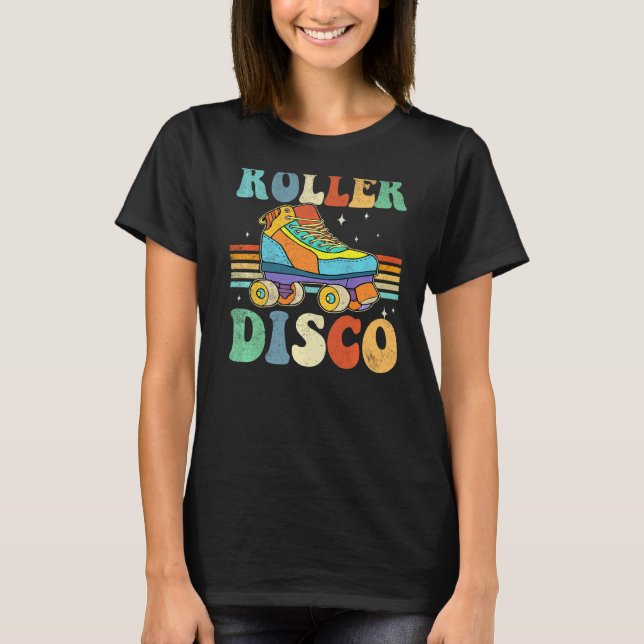 Camiseta Roll de Skates do cilindro de disco Roll 70s 80s R (Frente)