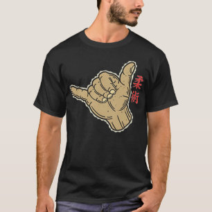 Camiseta Roll de Vamos de Mão do jiujitsu Kanji Shaka