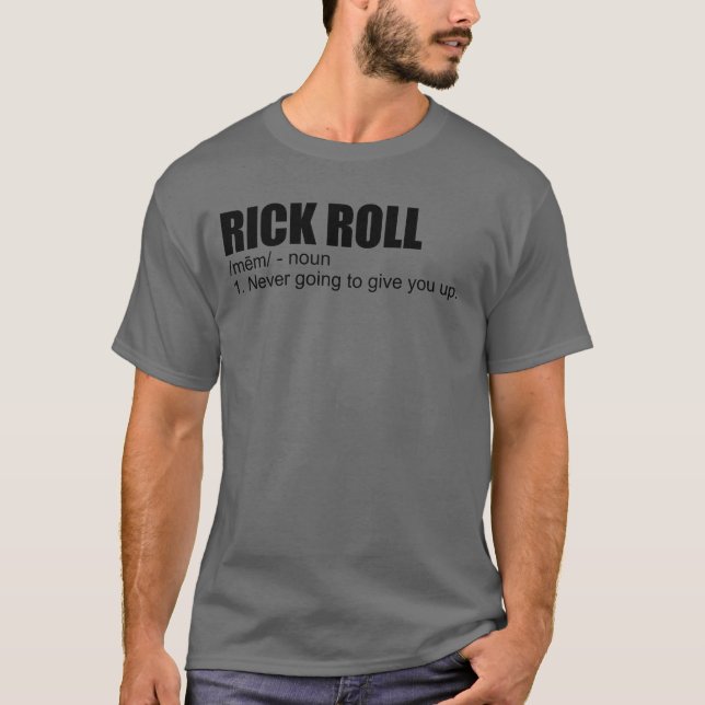 Camiseta Roll do rick Definição de Memória Engraçado Roll d (Frente)