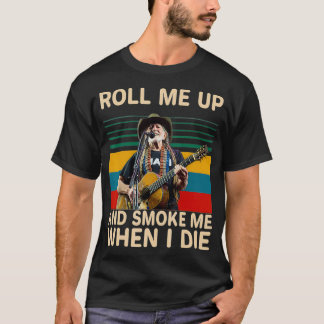 Camiseta Roll Mes Para Cima E Fumar Mes Quando Morro T