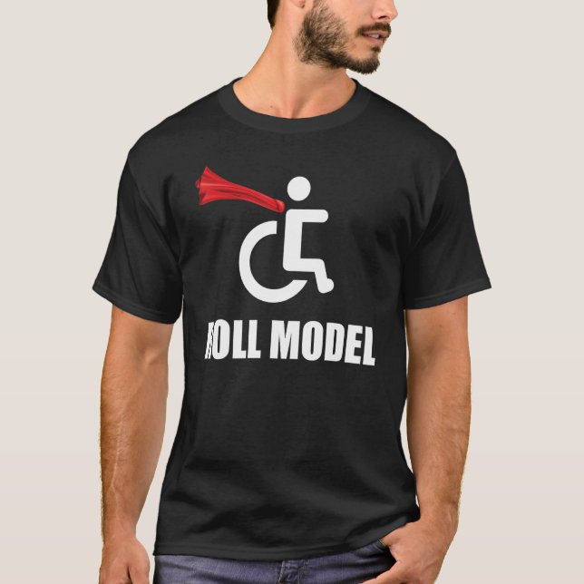 Camiseta Roll Model Hero Cape Funny Wheeladeira Pun Gift (Frente)