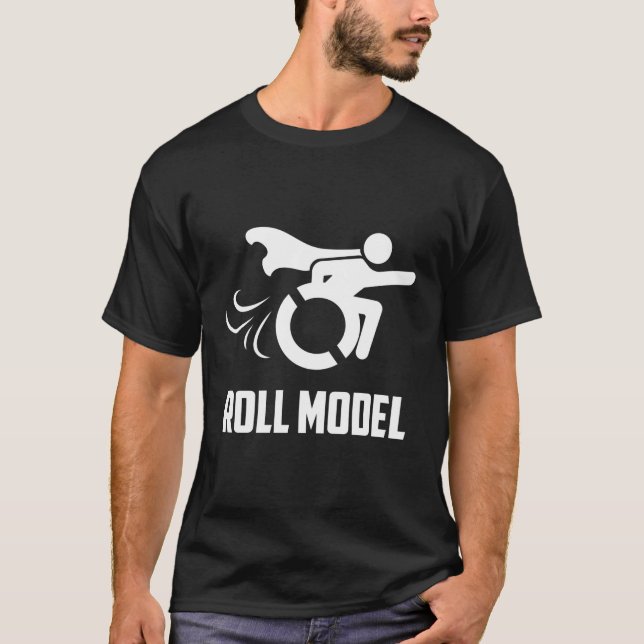 Camiseta Roll Modelo Deficientes Cadeira de Rodas (Frente)