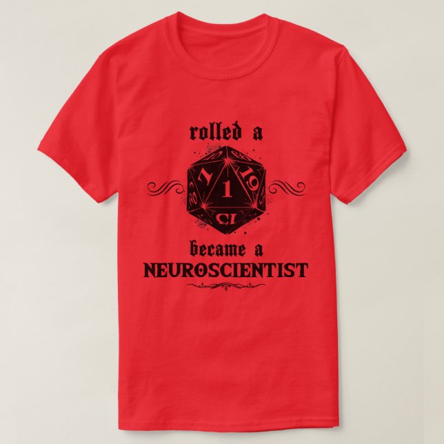 Camiseta Roll Neurocientista sem sorte (Frente do Design)
