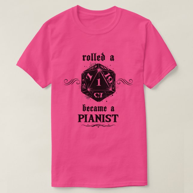 Camiseta Roll Pianist sem Sorte (Frente do Design)