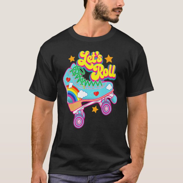Camiseta Roll Rollerskating Roll Roll Roll Ska (Rotação Let (Frente)