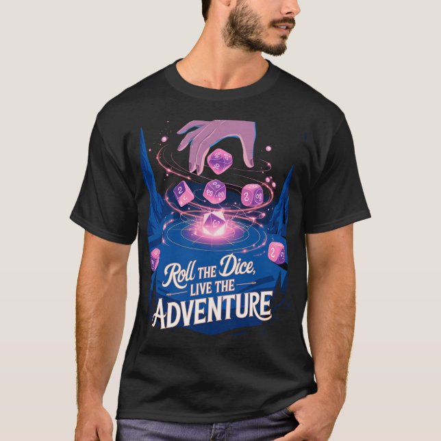 Camiseta Roll the dice, live the adventure - cave (Frente)