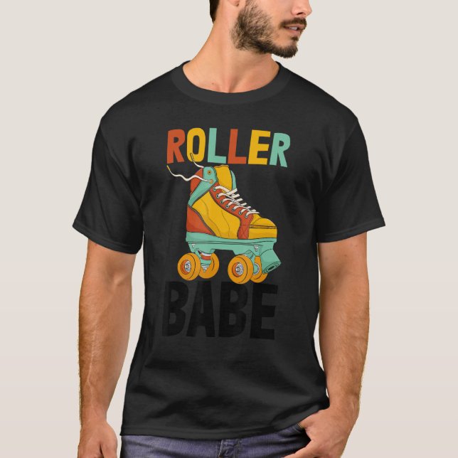 Camiseta Roller Babe Women Skating Rolling Calçados Anivers (Frente)