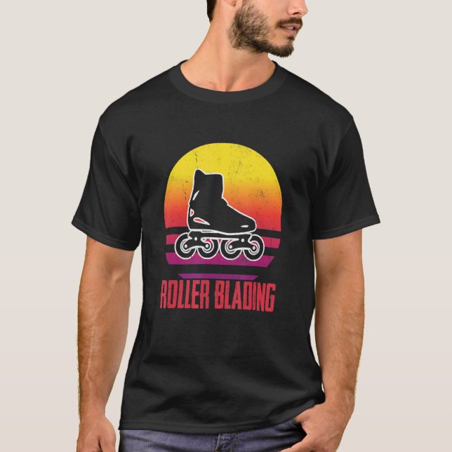 Camiseta Roller Blading Skates Roller Skatting em linha (Frente)