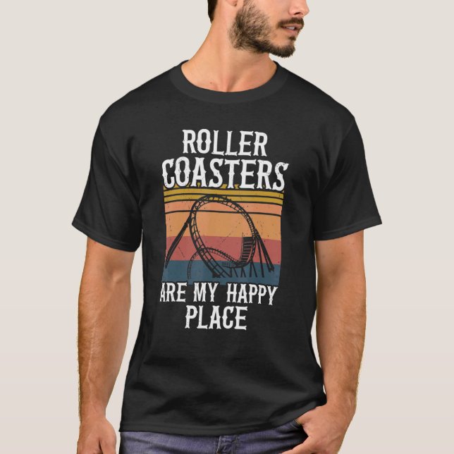 Camiseta Roller Coaster Amusement Park  Carnival Ride Tee (Frente)