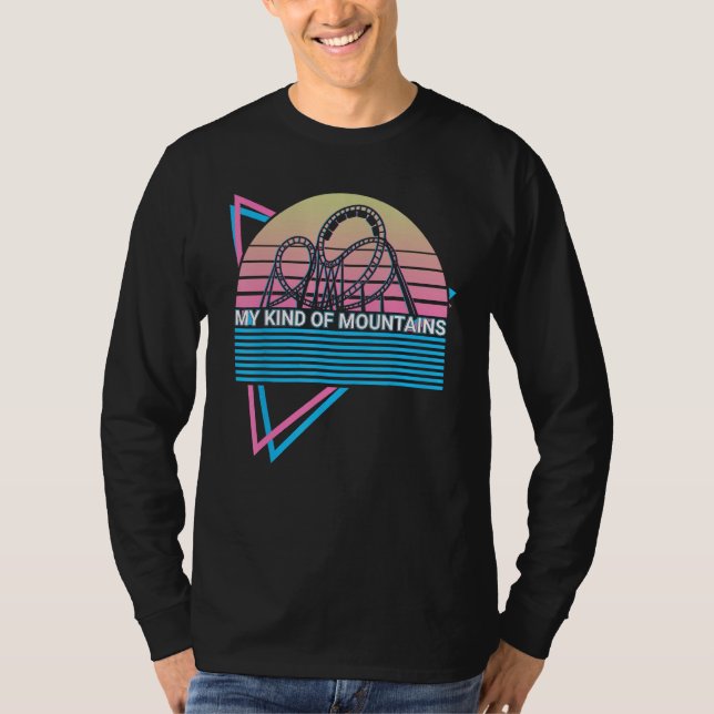 Camiseta Roller Coaster Rollercoaster Retro My Kind Of Moun (Frente)