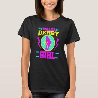 Camiseta Roller Derby Girl Roller Sking Jammer Skate