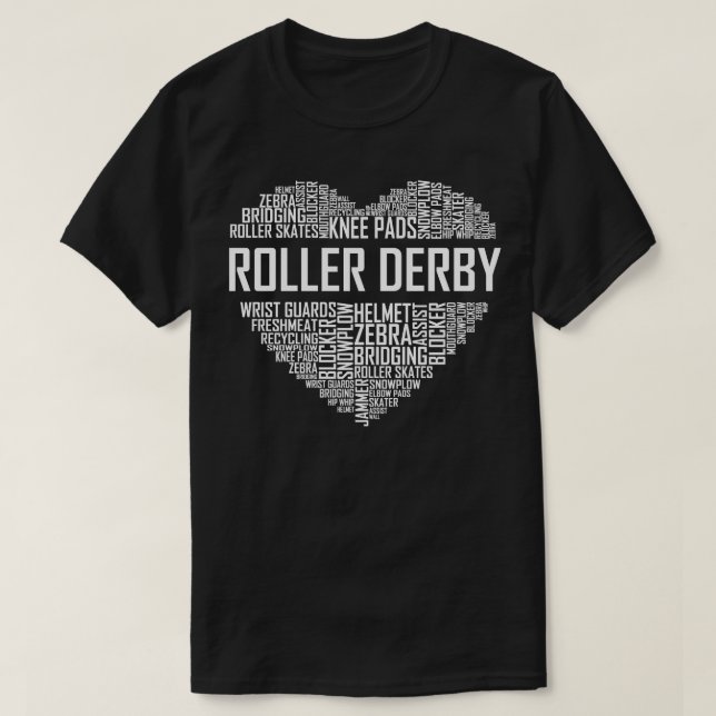 Camiseta Roller Derby Heart (Frente do Design)