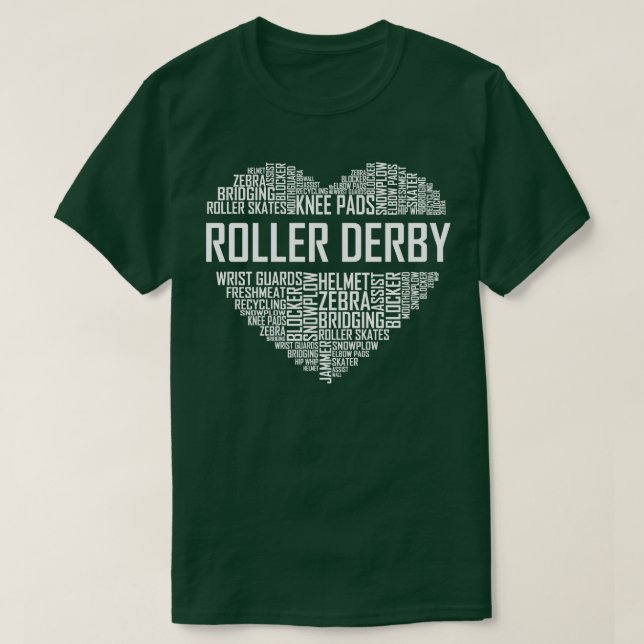 Camiseta Roller Derby Heart (Frente do Design)