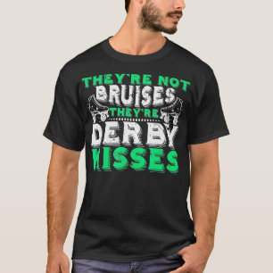 Camiseta Roller Derby Kisses Não Bruise Equipe Roller Derby