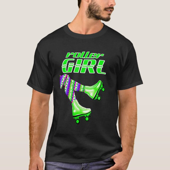 Camiseta Roller Derby Roller Skling Girl (Frente)