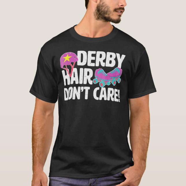 Camiseta Roller Derby Rollergirl Derby Hair Dont Care (Frente)