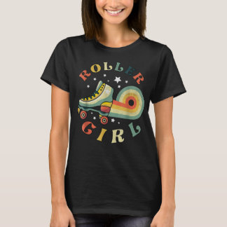 Camiseta Roller Girl Skater Retro Vintage 70s 80s Skates T