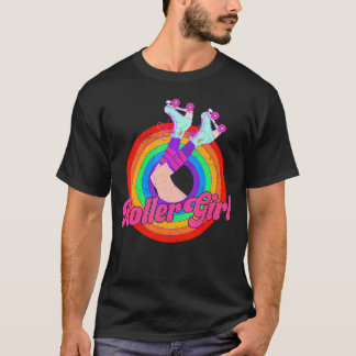 Camiseta Roller Girl Skater Skating 70S 80S Skates