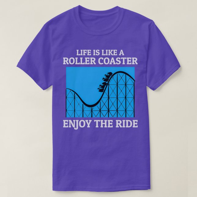 Camiseta Roller Porta copos Amusement Park Engraçado Dizend (Frente do Design)