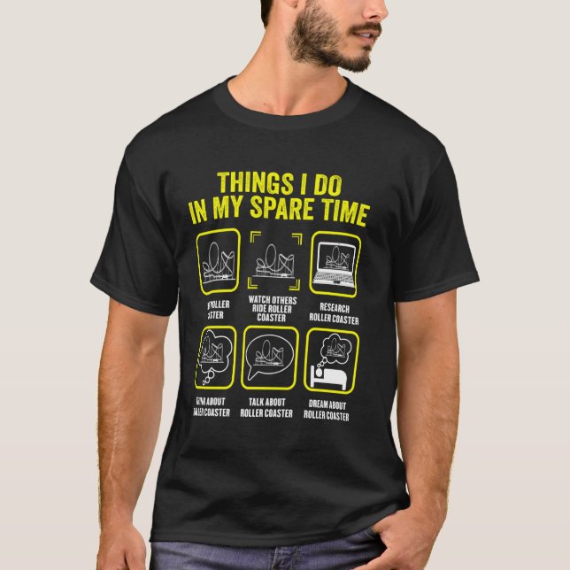 Camiseta Roller Porta copos Coisas Que Eu Faço Em Meu Cilin (Frente)