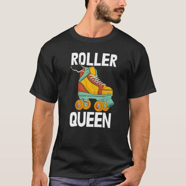 Camiseta Roller Queen Women Skating Rolling Calçados Aniver (Frente)