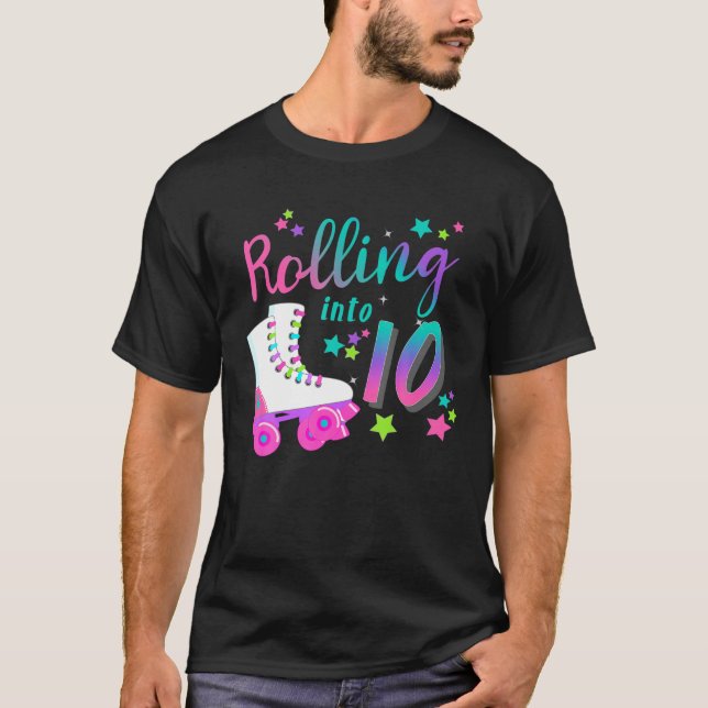 Camiseta Roller Skate Birthday 5Th 80'S Outfit Decades Part (Frente)