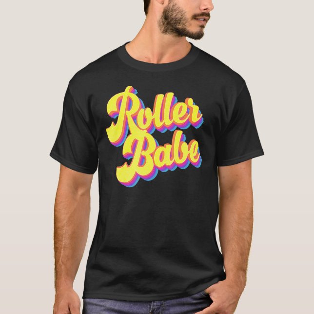 Camiseta Roller Skate Retroativo 70s Derby Skater Babe Roll (Frente)