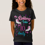 Camiseta Roller Skate Skating Custom Birthday McAfee<br><div class="desc">Aproveite a celebração de aniversário da sua filha,  sobrinha,  afilhada,  neta com esta bela design. Para patinar amantes este é o tema perfeito para celebrar e combinar com amigos e familiares. Criar momentos inesquecíveis com skates sendo tema do partido</div>