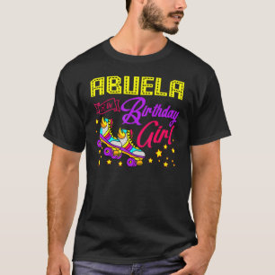 Camiseta Roller Skates Patinando Abuela Da Rapariga De Aniv