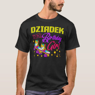 Camiseta Roller Skates Patinando Dziadek Da Rapariga De Ani