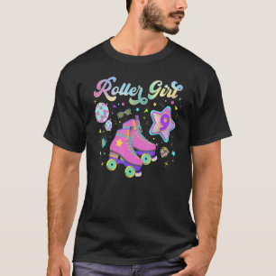 Camiseta Roller Skating Birthday 80 Retro Rolling Girl Mus