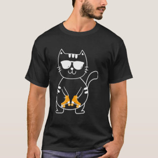 Camiseta Roller Skating Cat Skater Roller Skates Roller Ska