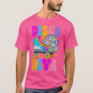 Camiseta Roller Skating Disco Diva Skate Girl 70S