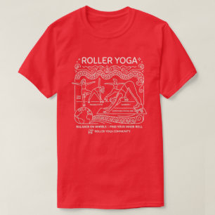 Camiseta Roller Yoga! Humor Negro de Yoga Opções
